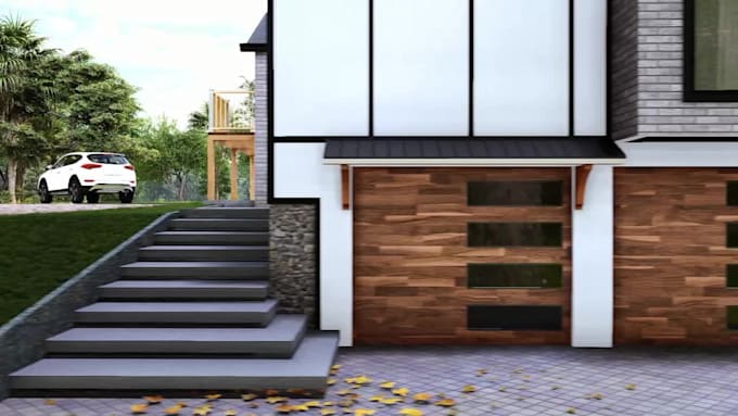 do 3d rendering, exterior design, gate design and 3d model