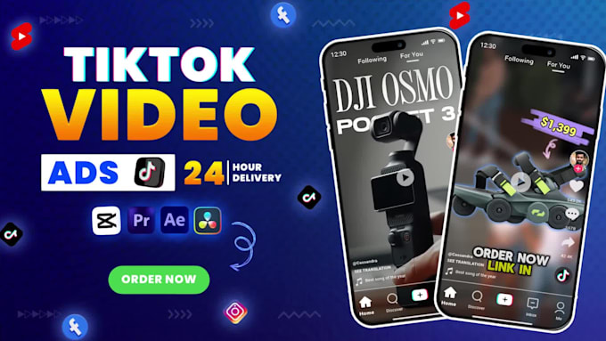 create facebook instagram tiktok video ads within 24 hours