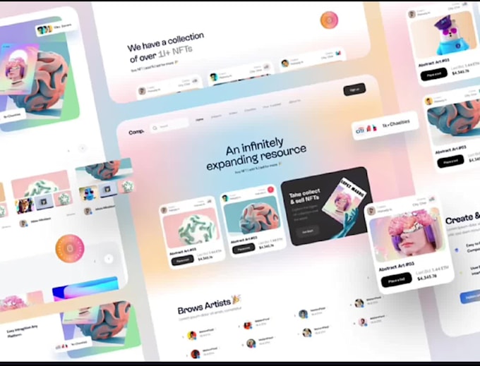 do figma website design and UI UX mockup