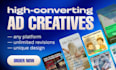 design high converting meta ad or ad image