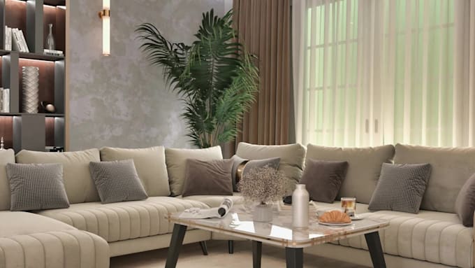 do interior design in minimalist scandi modern style