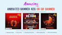 create animated banner, ads or image GIF for you