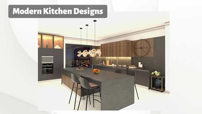 do kitchen design and kitchen interior design 3d rendering