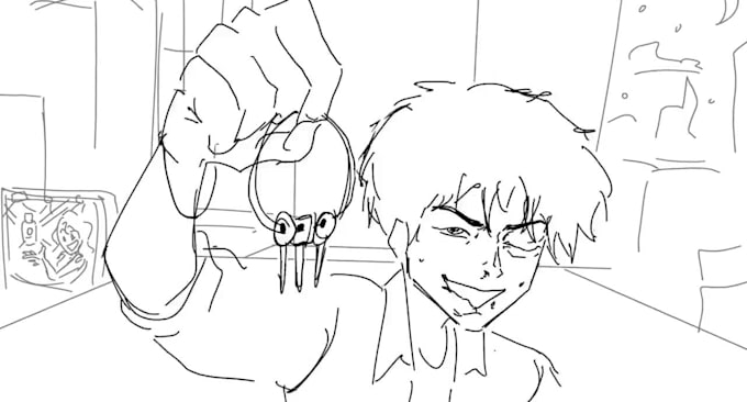 draw 2d line art animation, 2d traditional, 2d hand drawn, anime line art
