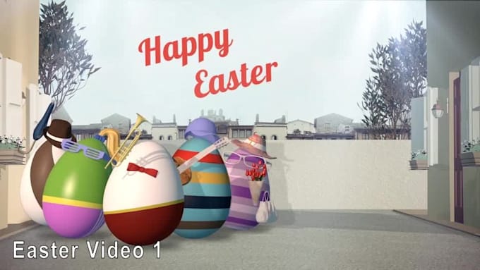 make happy easter greeting video