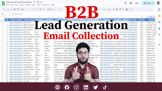 do b2b lead generation, email collection, and lead list building from linkedin