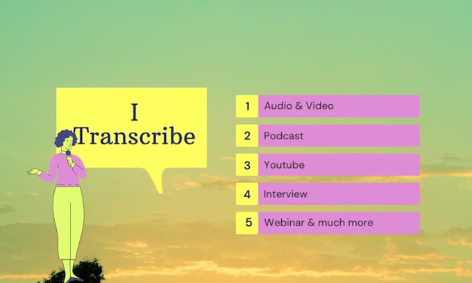 do audio, video podcast interview and youtube transcription