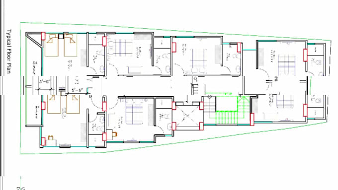Draw architectural drawings, 2d floor plans, using autocad by Shawon ...