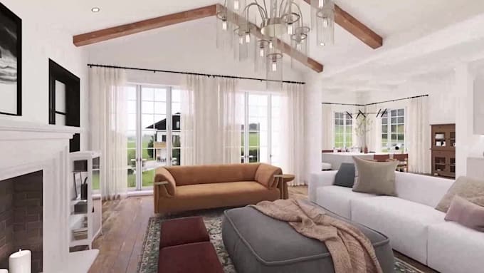 do 3d architectural animation, walkthrough video rendering