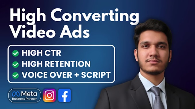 create video ad creatives for facebook, instagram, ecommerce