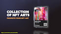 create unique  3d animated nft card, trading cards animation