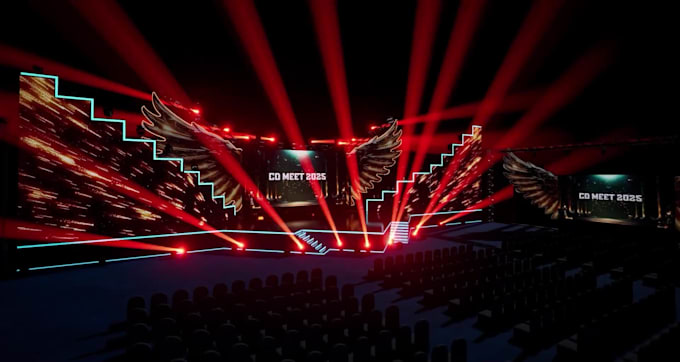 create animated concert light show synced to music for live events