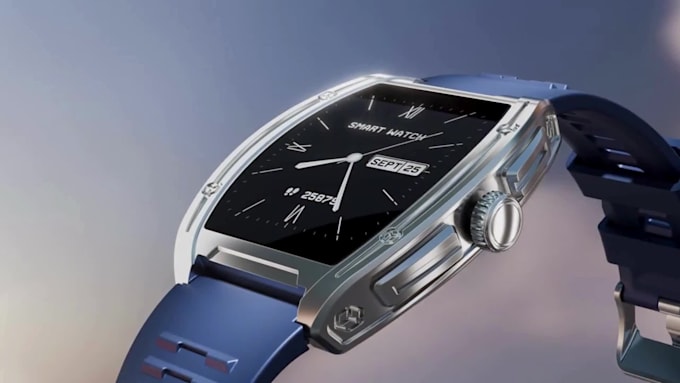 Create 3d watch animation, watch design, dial, watch strap, watch ...