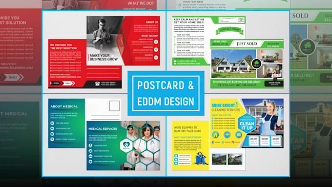 design promotional postcard or direct mail eddm postcard