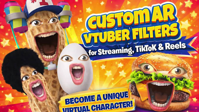 create a custom 3d ar vtuber filter for snap camera, lens studio ready to stream