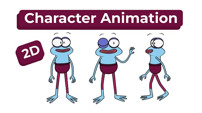 create a 2d cartoon character animation
