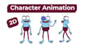 create a 2d cartoon character animation