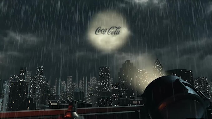 make cinematic sky batman signal logo intro