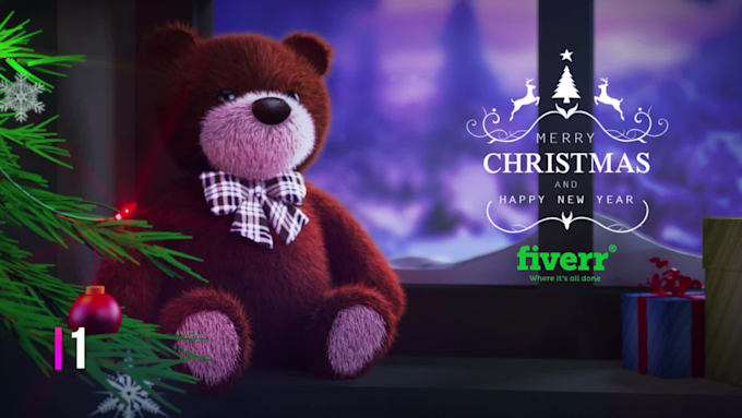 create a christmas logo reveal video