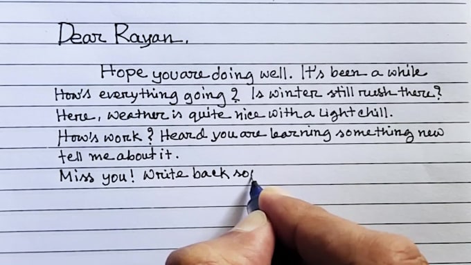 beautifully handwrite notes, letters, or anything