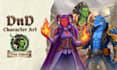 draw dnd character art, fantasy art, illustration for concept art