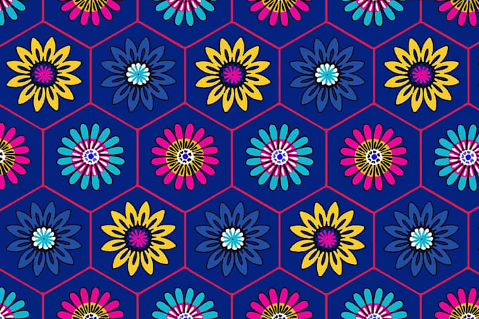 do custom seamless pattern design for fabric, textile