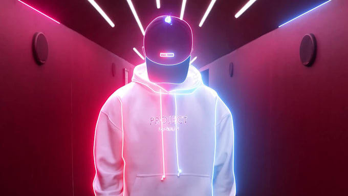add neon glowing light effect animation to your video
