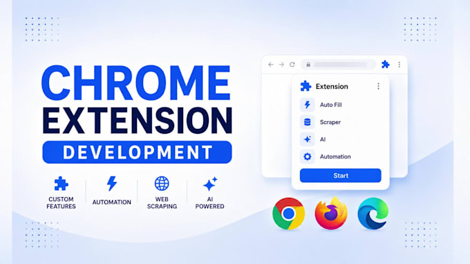 build a custom chrome extension for automation, ai, web scraping