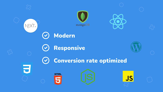 create a modern landing page and portfolio website