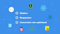 create a modern landing page and portfolio website