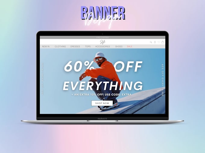 design a professional web banner, header, cover, ads
