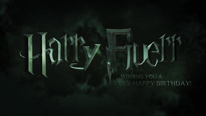 make a harry potter style happy birthday video intro