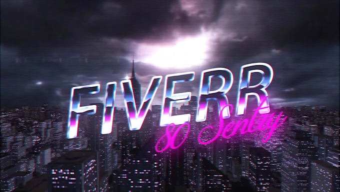 create an 80s vhs retro intro animation video