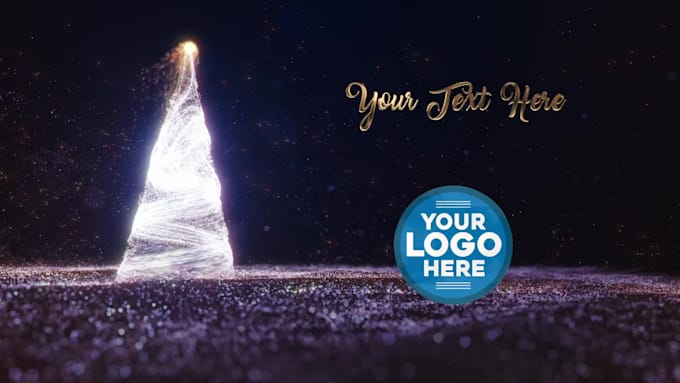 create a custom christmas tree logo animation intro