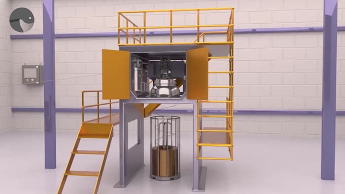 create 3d industrial animation, manufacturing, factory, machinery animation