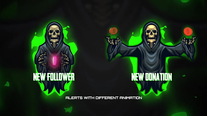 create animated twitch alert package for streamers