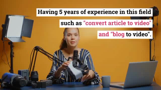 convert article to video,blog post or text to videos