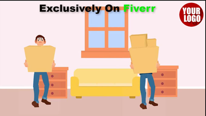 do moving service company or movers 2d animated promo video