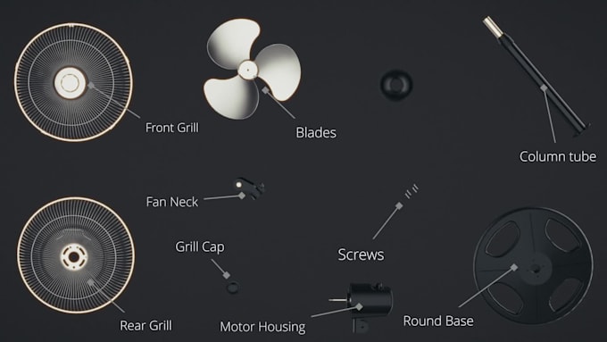 create 3d product installation and assembly animation video