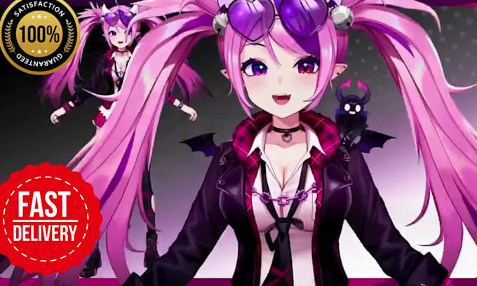 design and rig custom live2d vtuber model anime vtuber live2d rigging 2d vtuber