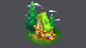 draw a 2d game art, a concept art, a game asset, an icon, UI
