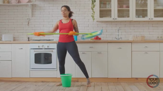 Add your cleaning brand to this cute video ad