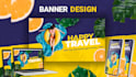 design web banner, ads, cover, post in 4 hours
