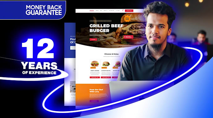 create a restaurant website with online ordering system and social media setup