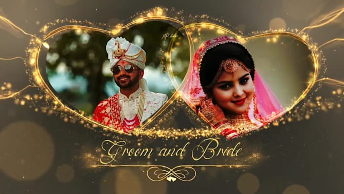 create an indian digital  wedding invitation video and card