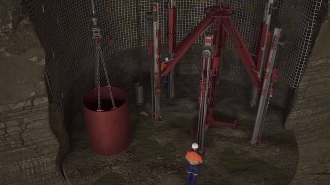 create 3d industrial underground construction animation mining engineering video