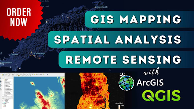 do gis mapping, spatial analysis, remote sensing in arcgis and qgis