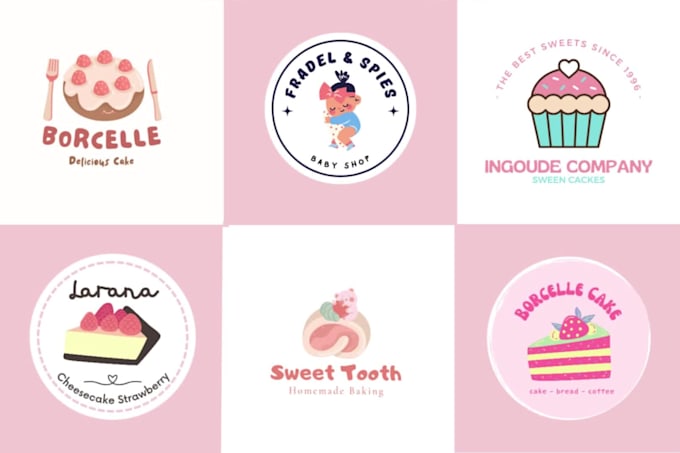 design cartoon and feminine logo