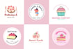 design cartoon and feminine logo