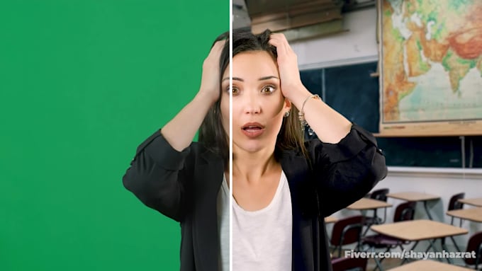 remove green screen background from video, rotoscoping, chroma keying, vfx